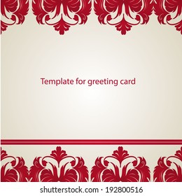 Vector - card with royal vintage pattern