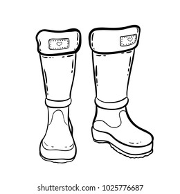Rubber Boots Isolated Stock Vectors, Images & Vector Art | Shutterstock