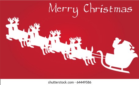 vector card with santa claus
