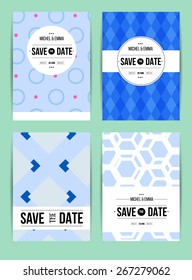 Vector card set templates. Abstract background illustration for Save The Date, baby shower, mothers day, valentines day, birthday cards, invitations and more. 