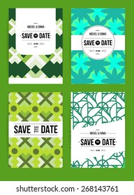 Vector card set templates. Abstract background illustration for Save The Date, baby shower, mothers day, valentines day, birthday cards, invitations and more.