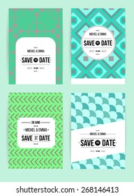 Vector card set templates. Abstract background illustration for Save The Date, baby shower, mothers day, valentines day, birthday cards, invitations and more.
