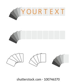 Vector card shapes with customizable text