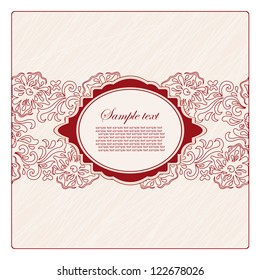 Vector card with silhouette of flower