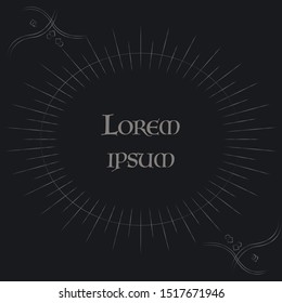 Vector card in silver colors. Decorative ornament to be printed on the covers of books, notebooks, planners, as background, cards or simple postcard
