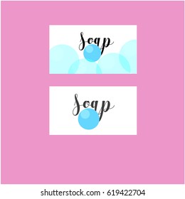 vector card and soap elements
