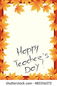 Vector card of a stylish text for Happy Teacher's Day. This useful to cards 105x148mm