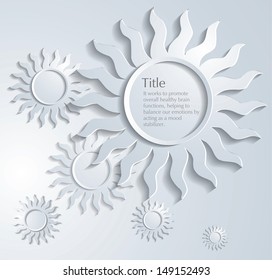 Vector card with the stylized sun