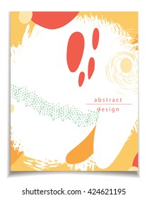 Vector card template with abstract design. Red, white and green color patterns for posters, greeting cards, flyers, web designs. Anniversary, holiday, wedding, business, birthday, party invitations.