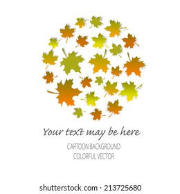 Vector card template with autumn leafs. Eps10