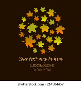 Vector card template with autumn leafs. Eps10