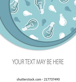 Vector card template with bulb elements. Eps10