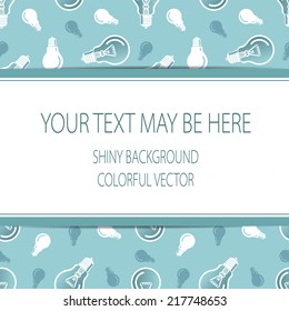 Vector card template with bulb elements. Eps10