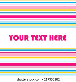 Vector card template with color stripes. Eps10