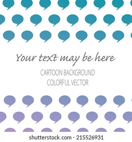 Vector card template with dialog elements. Eps10