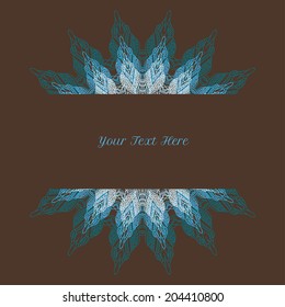 vector card template with floral round delicate pattern