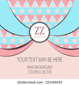 Vector card template with geometric elements. Eps10