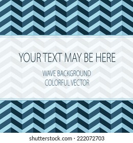 Vector card template with zigzag elements. Eps10
