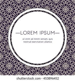 Vector card templates. Oriental geometric patterns for posters, flyers and banner designs, save the date, baby shower, birthday cards, invitations.