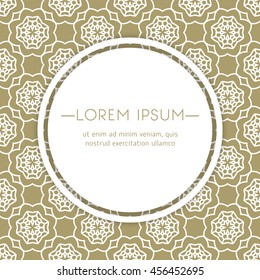 Vector card templates. Oriental geometric patterns for posters, flyers and banner designs, save the date, baby shower, birthday cards, invitations.