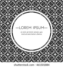 Vector card templates. Oriental geometric patterns for posters, flyers and banner designs, save the date, baby shower, birthday cards, invitations.
