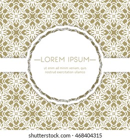 Vector card templates. Oriental geometric patterns for posters, flyers and banner designs, save the date, baby shower, birthday cards, invitations.