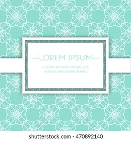 Vector card templates. Oriental geometric patterns for posters, flyers and banner designs, save the date, baby shower, birthday cards, invitations.