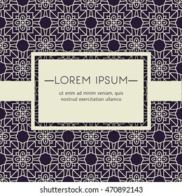 Vector card templates. Oriental geometric patterns for posters, flyers and banner designs, save the date, baby shower, birthday cards, invitations.