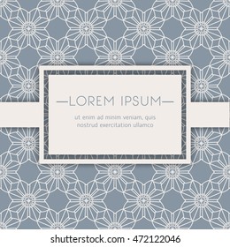 Vector card templates. Oriental geometric patterns for posters, flyers and banner designs, save the date, baby shower, birthday cards, invitations.