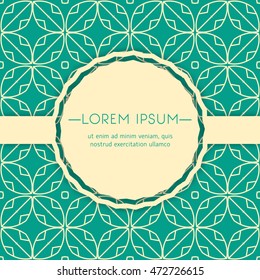 Vector card templates. Oriental geometric patterns for posters, flyers and banner designs, save the date, baby shower, birthday cards, invitations.