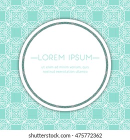 Vector card templates. Oriental geometric patterns for posters, flyers and banner designs, save the date, baby shower, birthday cards, invitations.