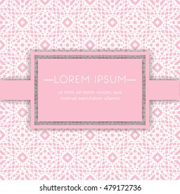 Vector card templates. Oriental geometric patterns for posters, flyers and banner designs, save the date, baby shower, birthday cards, invitations.