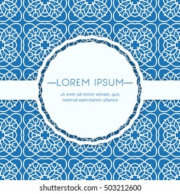 Vector card templates. Oriental geometric patterns for posters, flyers and banner designs, save the date, baby shower, birthday cards, invitations.