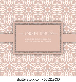 Vector card templates. Oriental geometric patterns for posters, flyers and banner designs, save the date, baby shower, birthday cards, invitations.
