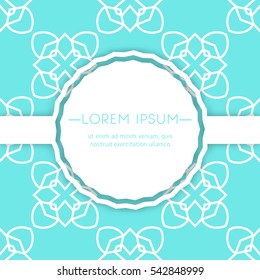 Vector card templates. Oriental geometric patterns for posters, flyers and banner designs, save the date, baby shower, birthday cards, invitations.