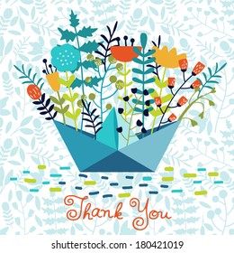 Vector card - Thank you 