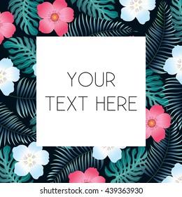 Vector Card With Tropical Background - eps10