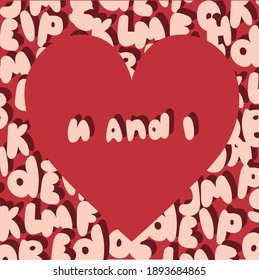 vector card for valentine day or for lovers