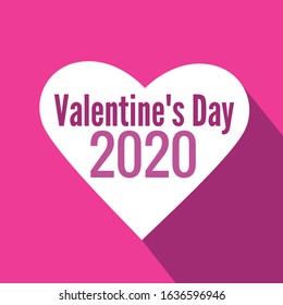 Vector card Valentine's day 2020 background with hearts.  Vector PS 10 illustration.