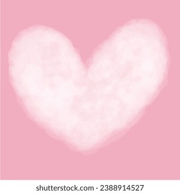 Vector card for Valentine's Day. Drawn with watercolors.
