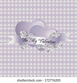 vector card with Valentine's Day Happy 