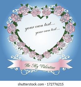 vector card with Valentine's Day Happy 