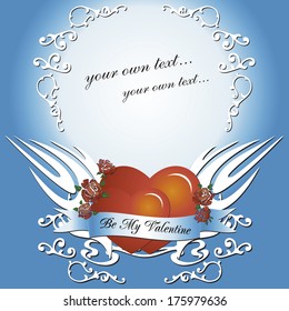 vector card with Valentine's Day Happy 
