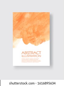 Vector card with watercolor blot. Abstract cards with hand drawn blots on white background for your design.