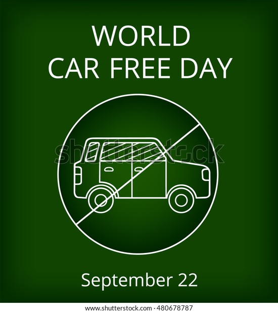 Vector card for World Car\
Free Day