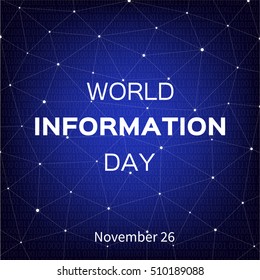 Vector card for World Information Day