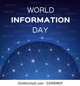 Vector card for World Information Day