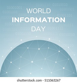 Vector card for World Information Day