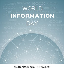 Vector card for World Information Day
