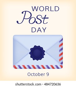 Vector Card For World Post Day